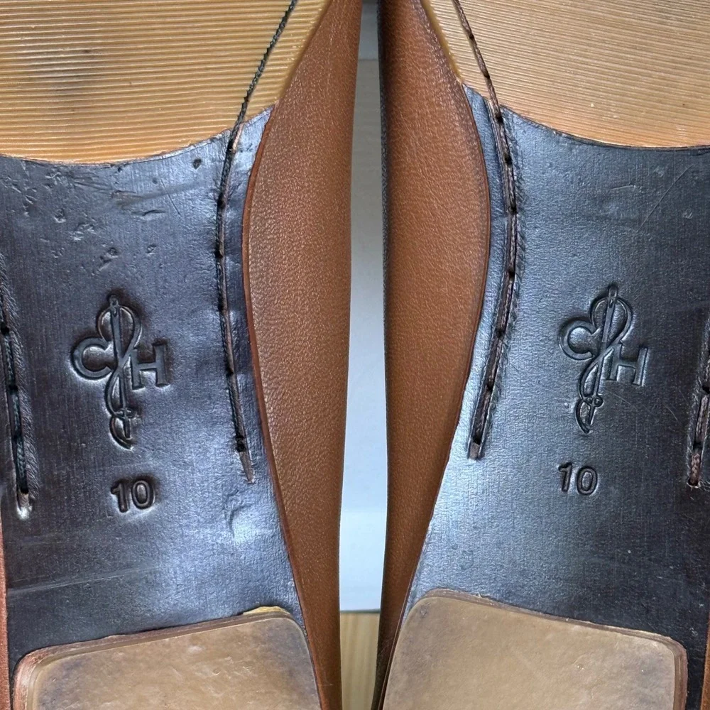 Good Cole Haan Loafers Womens 10 Brown Good Tassel Pebbled Leather Flats
